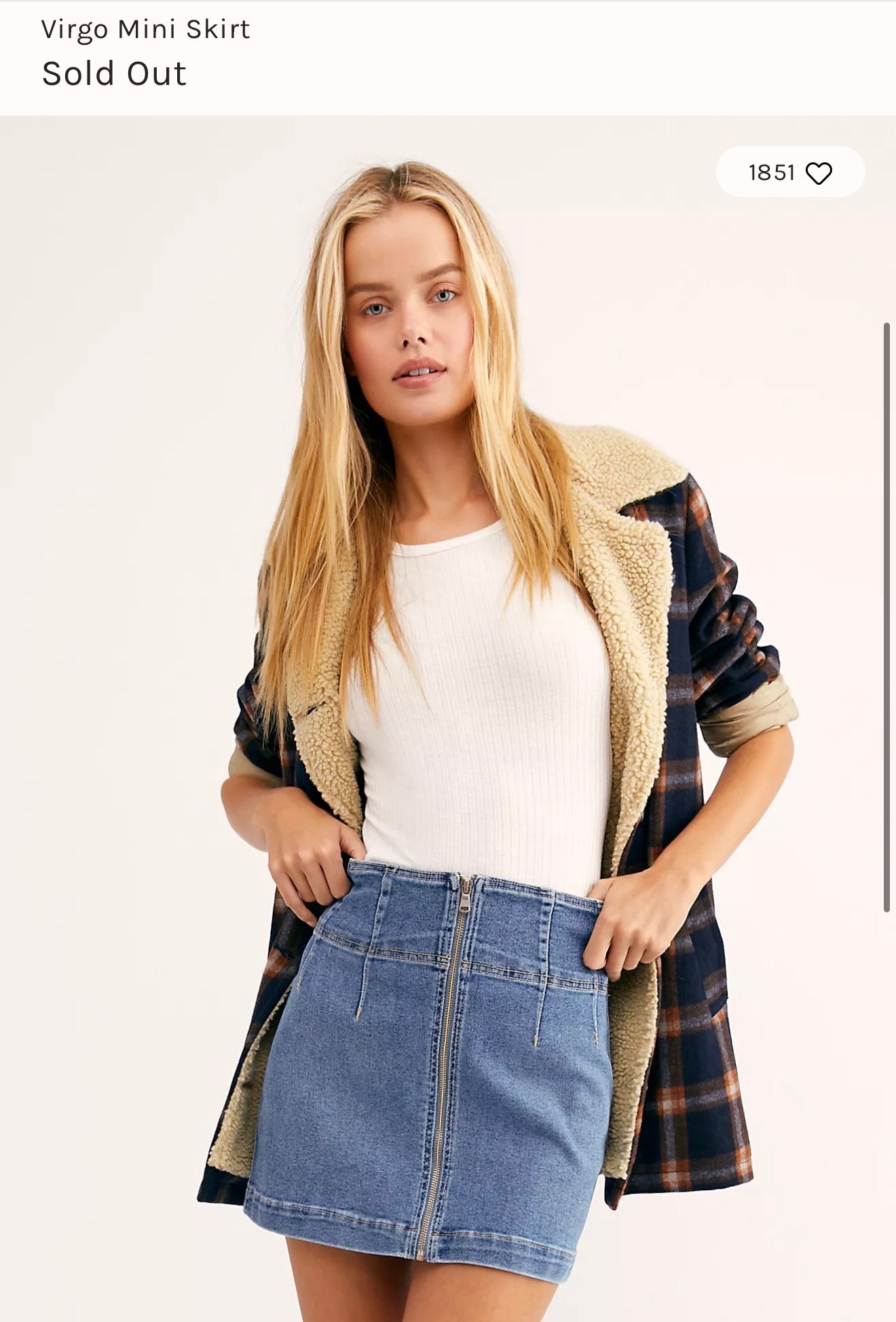Size 25 Virgo Denim Zipper Light Wash Skirt