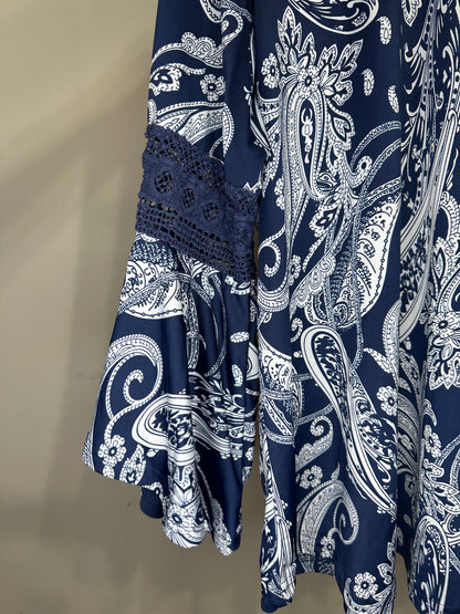 3x Blue Long Sleeve Blouse