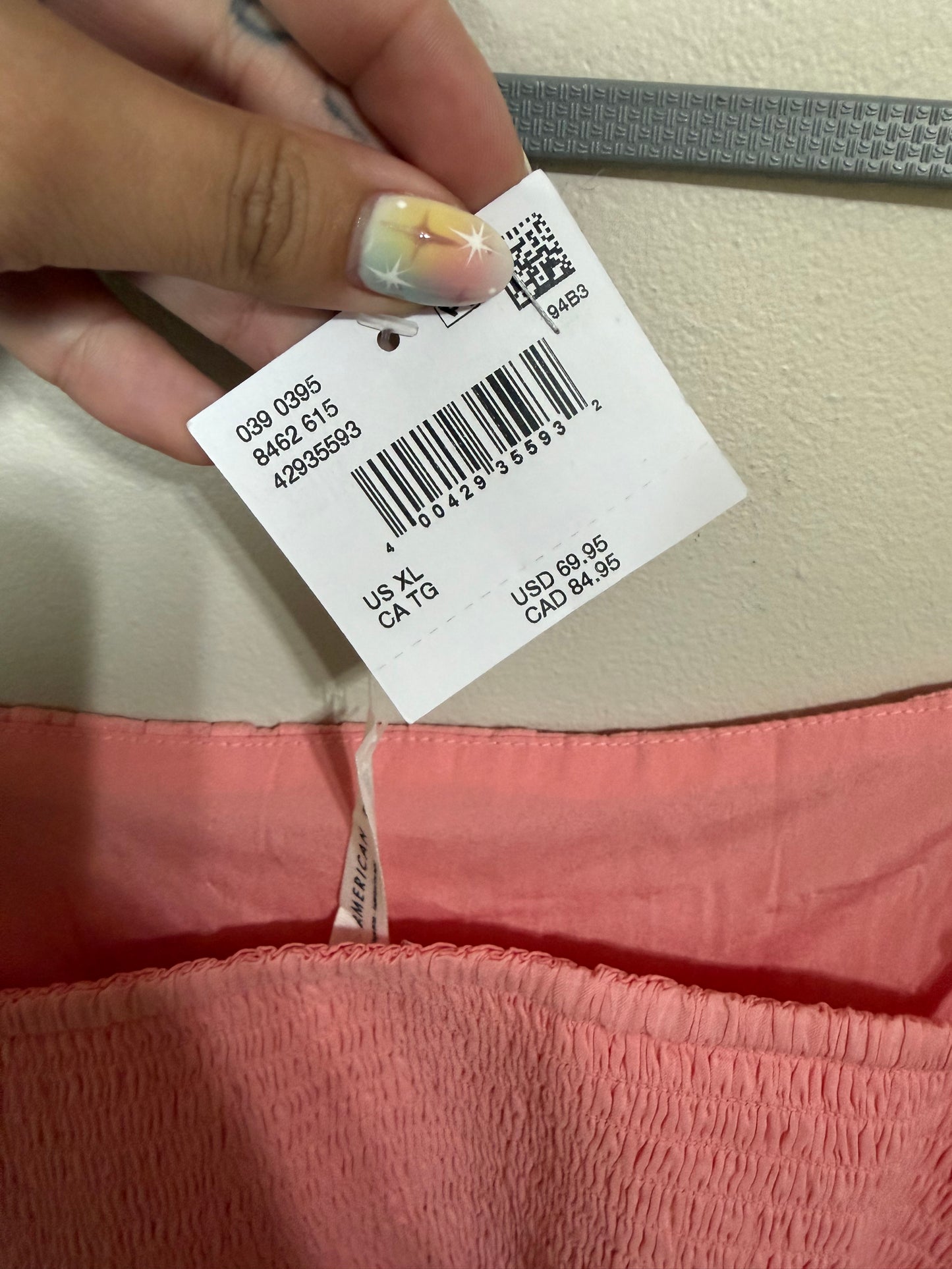 XL NWT Peachy Pink Maxi Dress