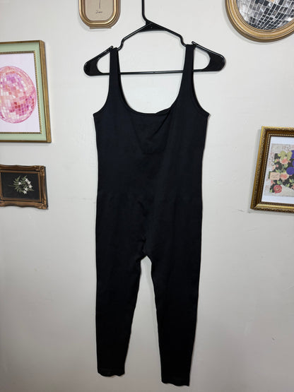 XL Black Ribbed Jumpsuit / Shapewear
