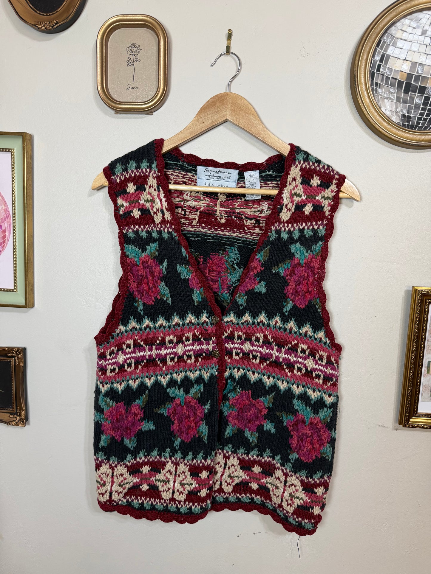 Medium Vintage HandKnit Vest