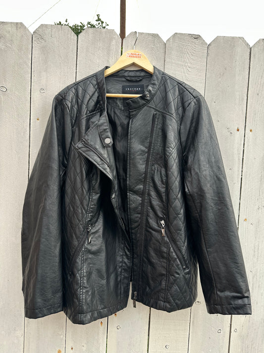L/XL Faux Leather Jacket