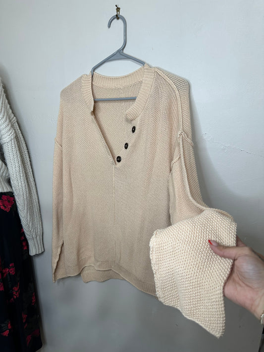 XL Tan Knit Top