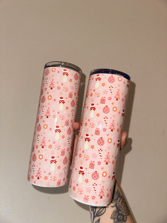 Pink Christmas Tumbler