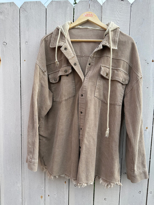 L/XL Tan Corduroy Jacket