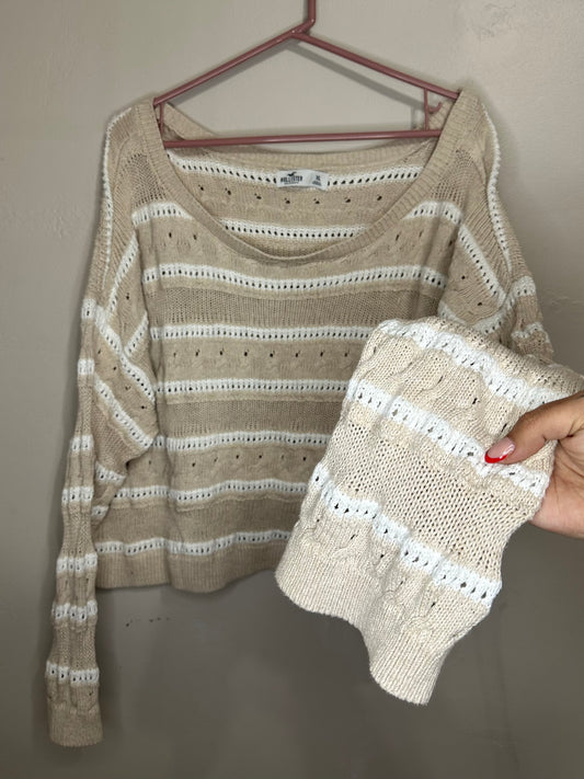 XL Striped Off Shoulder Top