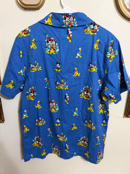 Medium NWT Magical Characters Blue Button Up