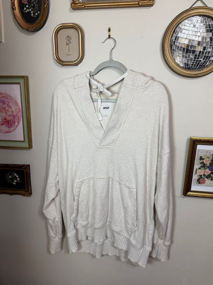 Medium Down To Earth Henley Hoodie