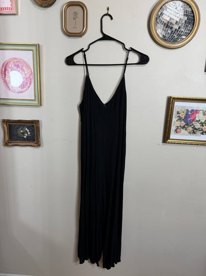 Small Black Crepe Wide-Leg Jumpsuit