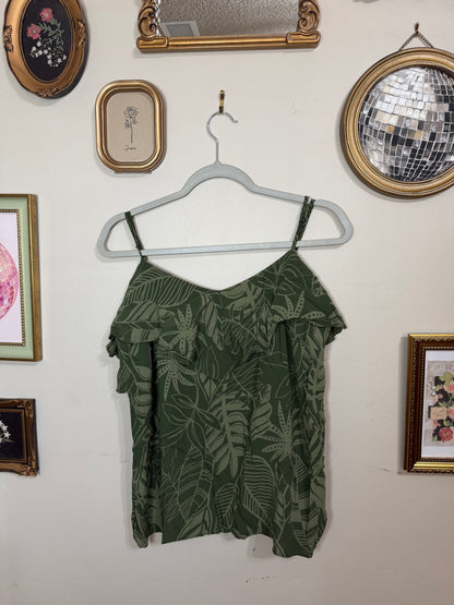 Large Green Tropic Tank Top