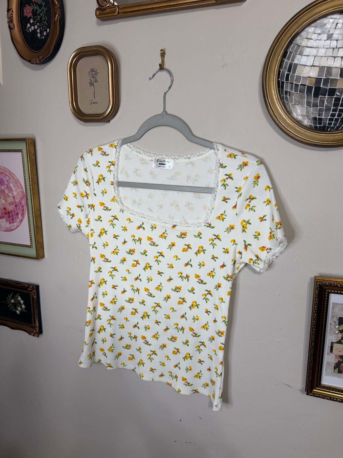 Large Lemon Ribbed Top