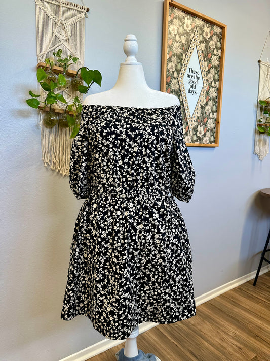 NWT Large Black Floral Dress