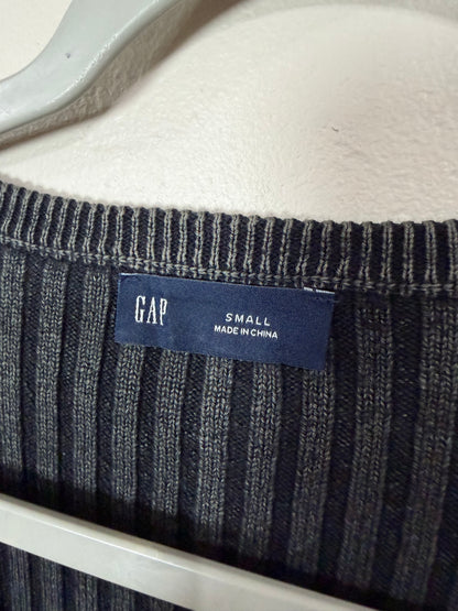 Small Grey Charcoal Button Up Cardigan Top