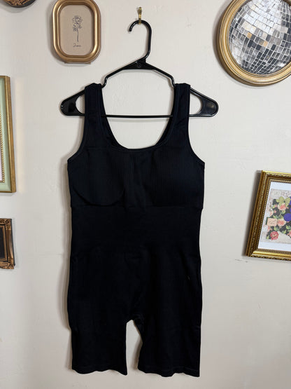 2x Seamless Rib Mid Thigh Bodysuit