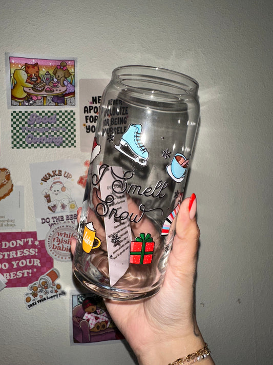 I Smell Snow 20oz Glass Cup