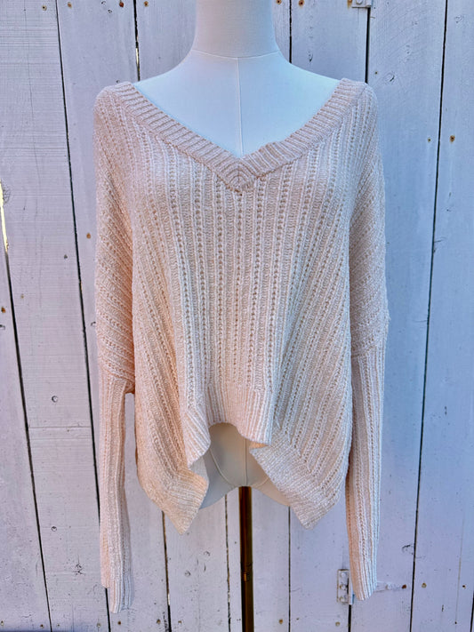 M/L Cream Cropped Sweater