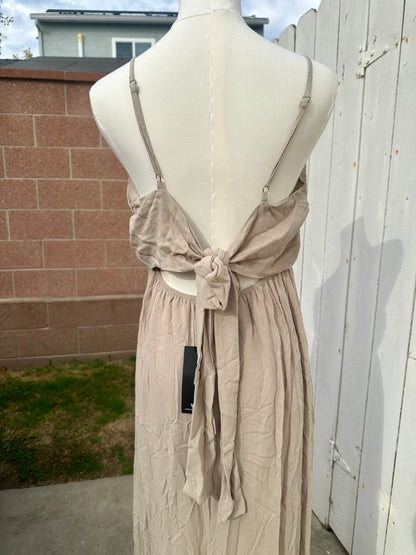 NWT M/L Khaki Maxi Dress