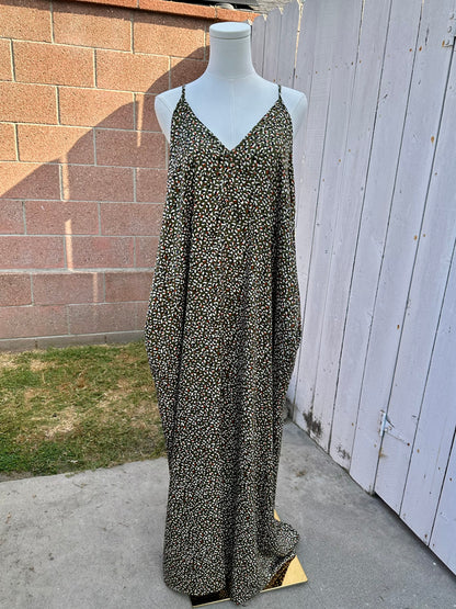 M-1X Green Leopard Dress
