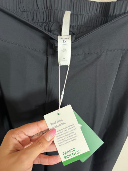 3x NWT High Waisted Button Zipper Side Pocket Shirred Straight Leg Work Pants