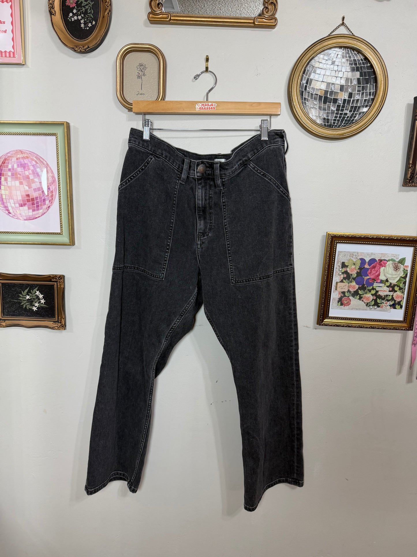 32x27 High Rise Crop Straight Jeans