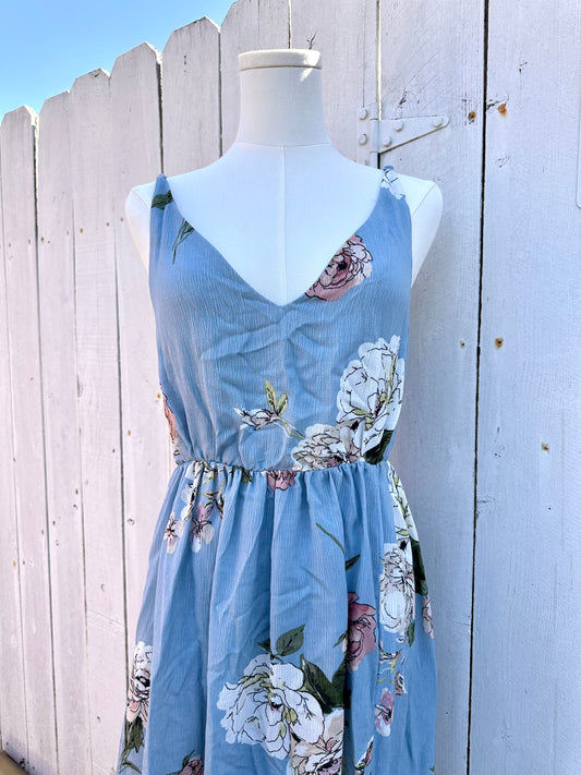 NWT Medium Blue Floral Dress