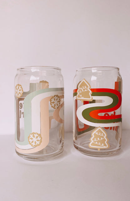 Ho Ho Ho 70s Wrap Glass Cup