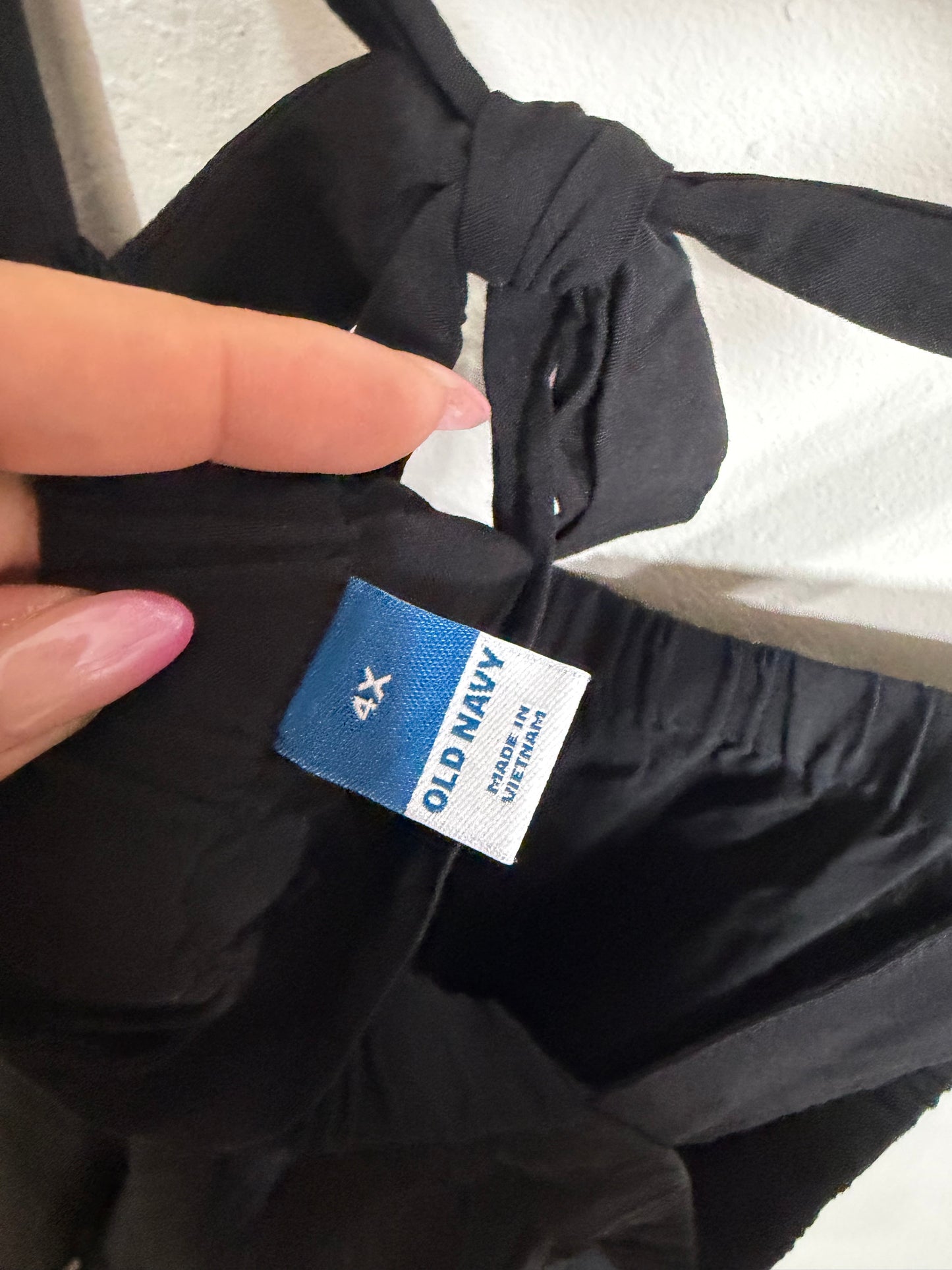 4x Black Maxi Dress w tie in back