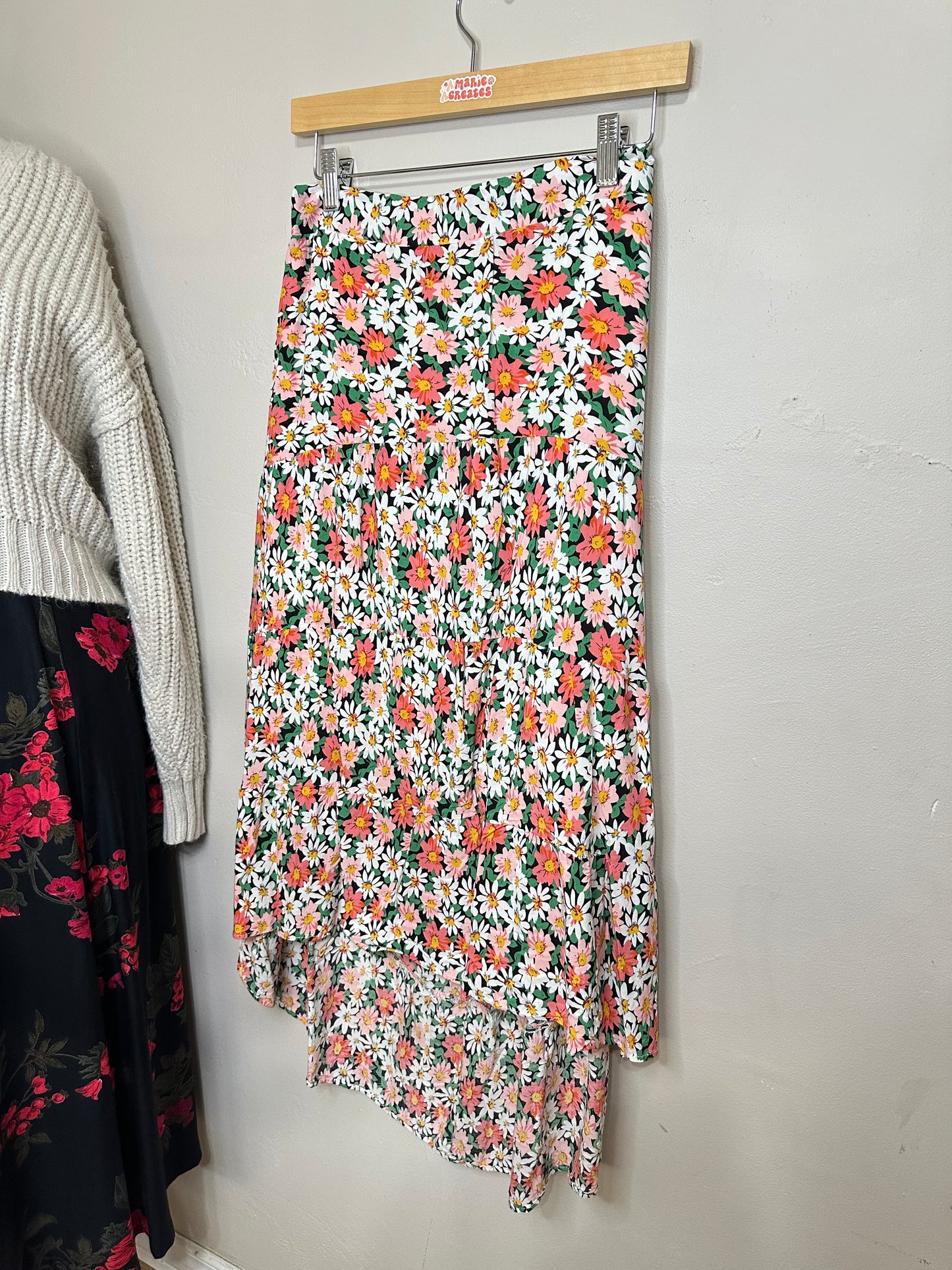 XL Floral Hi Lo Skirt