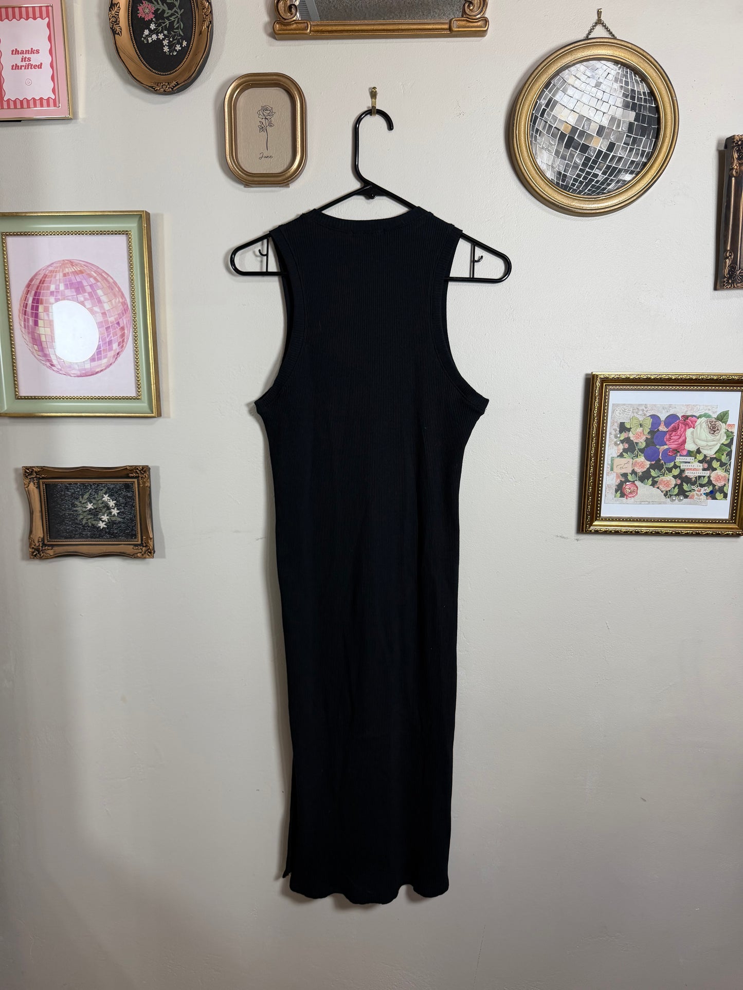 XL NWT Black Midi Dress