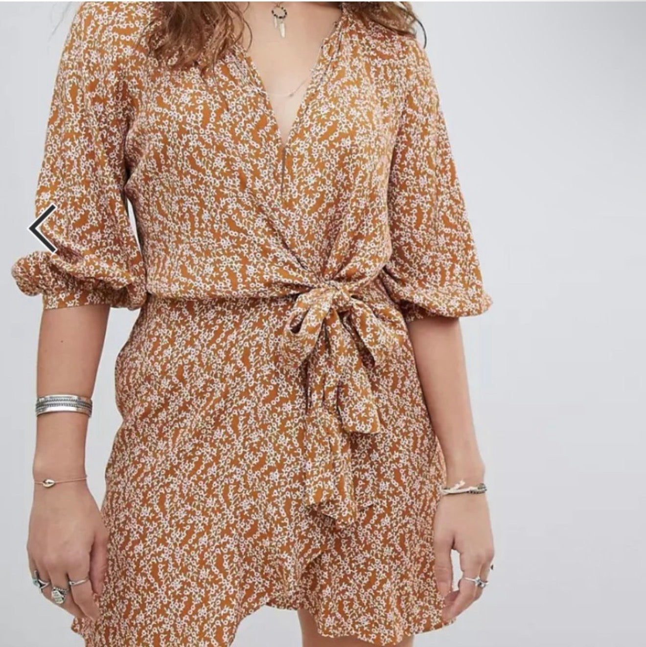 XL Floral Tie Dress/Tunic Top