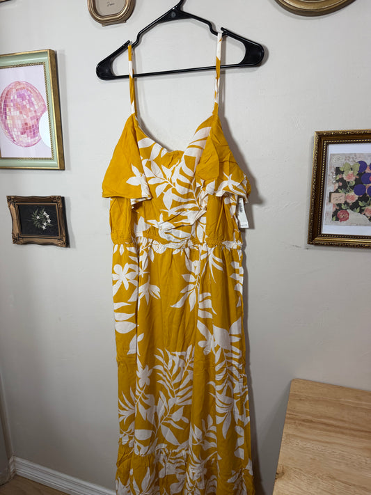 XL NWT Sunshine Yellow Vacay Dress