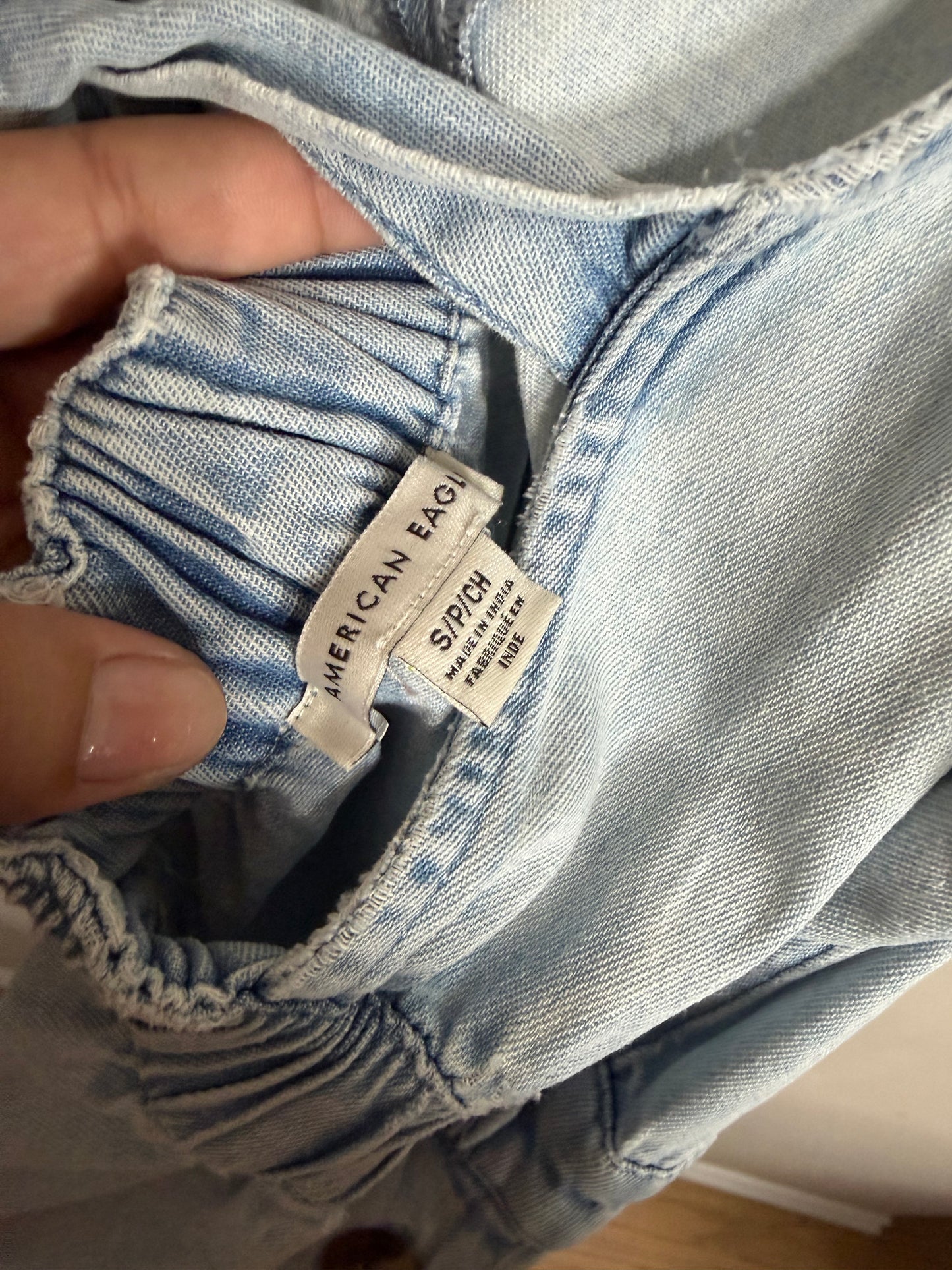 Small Light Wash Denim Flare Jumpsuit *small call out