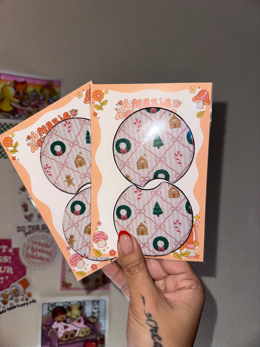 Christmas Ribbon Car Coaster