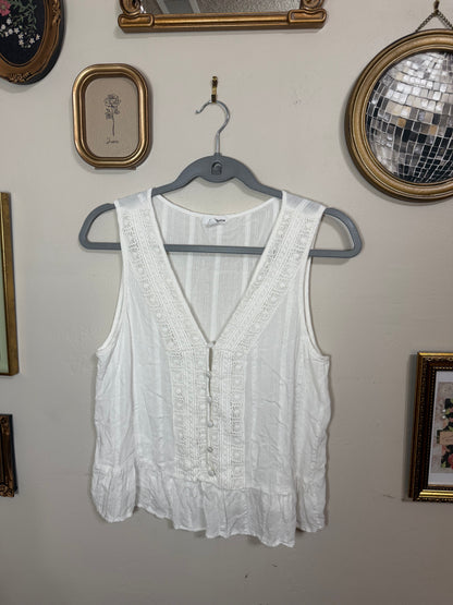 Large White Tank Top