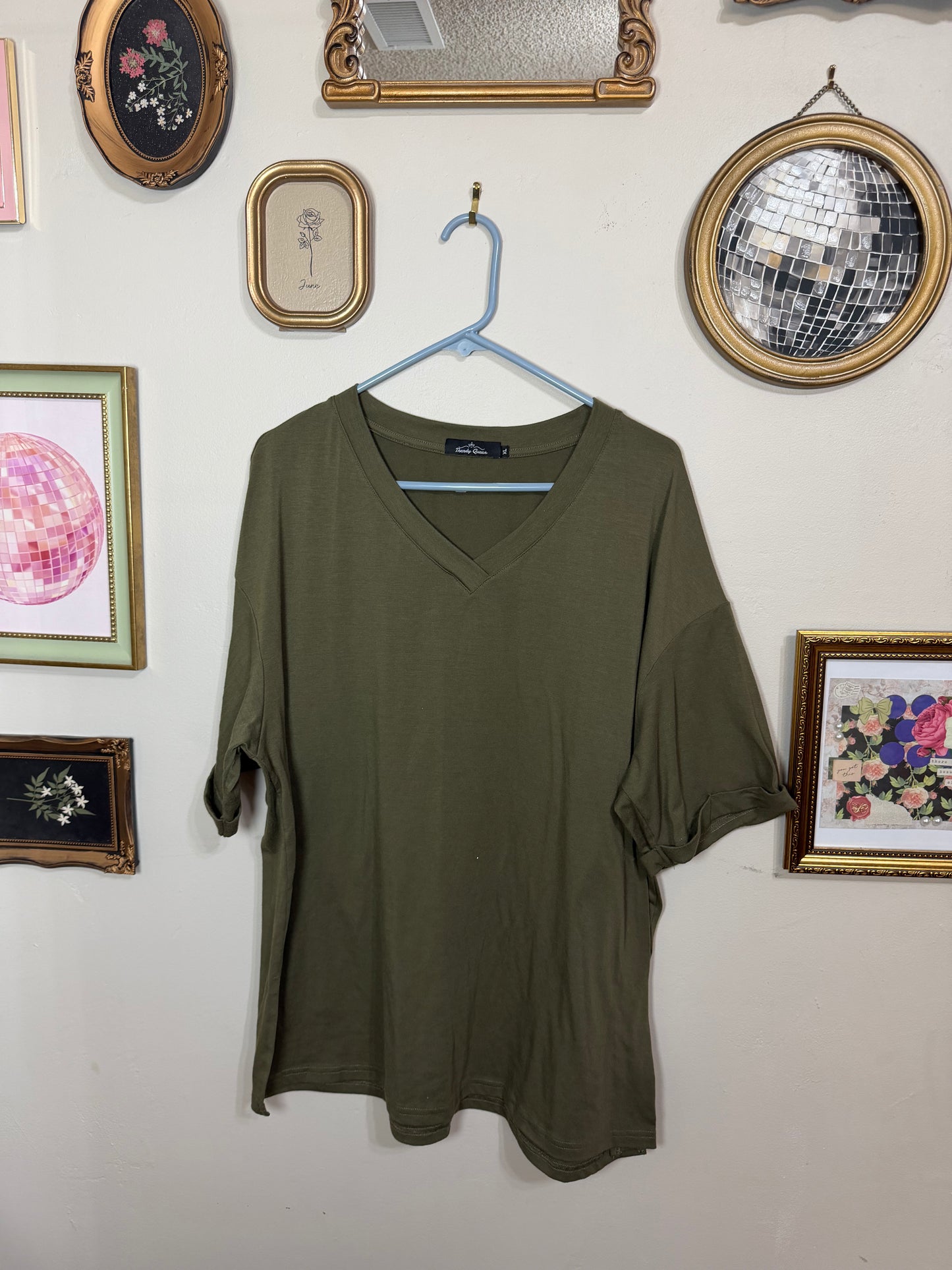 XL Green V Neck