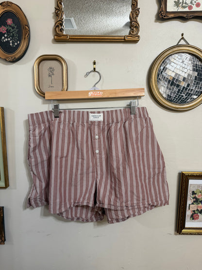 XL Neutral Pin Striped Shorts