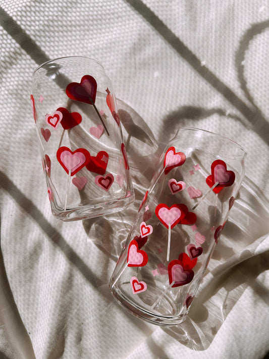 Heart Suckers Glass Cup