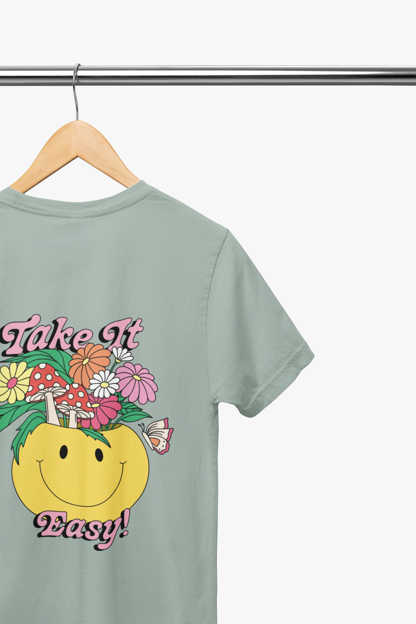 Take It Easy | Happy Face Vase | Graphic Top