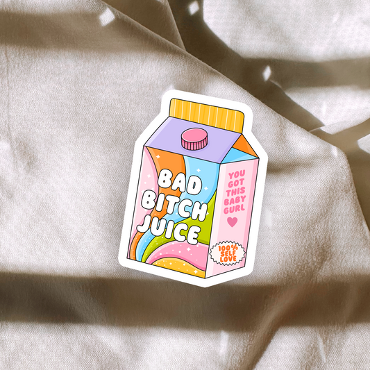 Bad Bitch Juice Box Sticker