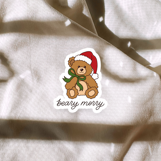Beary Merry Sticker