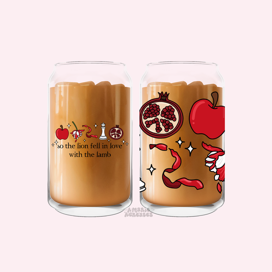 Book Icons Glass Cup