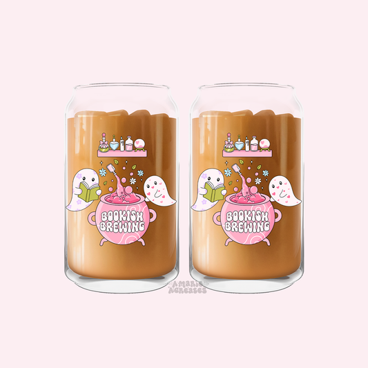 Bookish Brewing Glass Cup