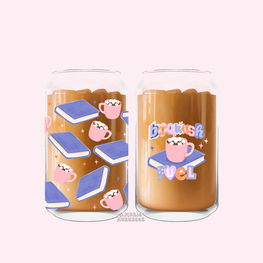 Bookish Fuel Glass Cup