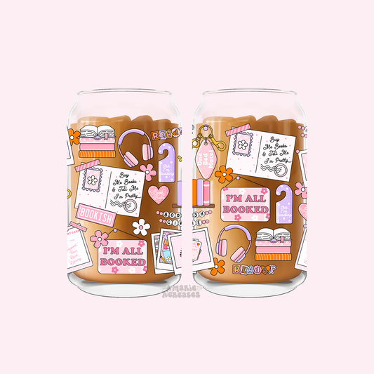 Bookish Moodboard Glass Cup