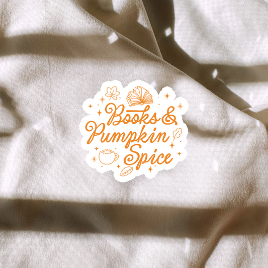 Books & Pumpkin Spice Sticker