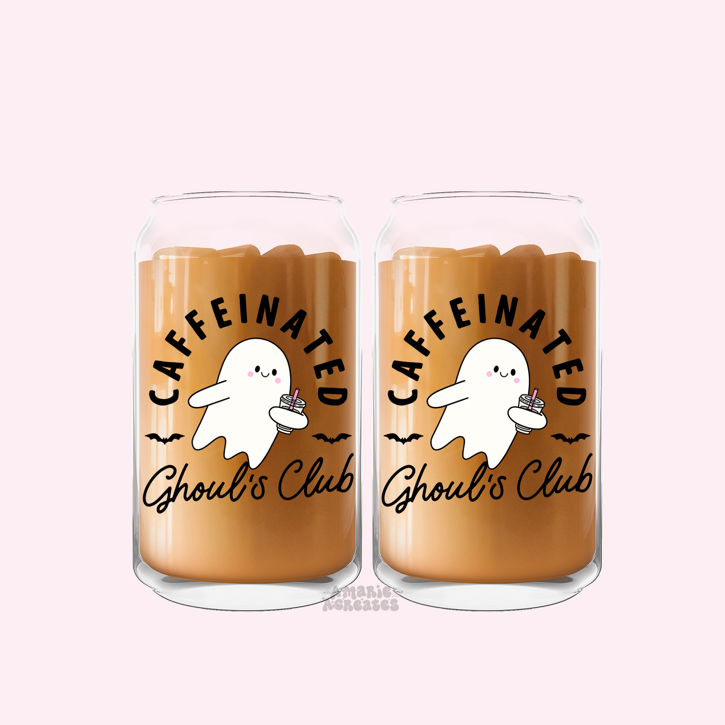 Caffeinated Ghouls Club Glass Cup