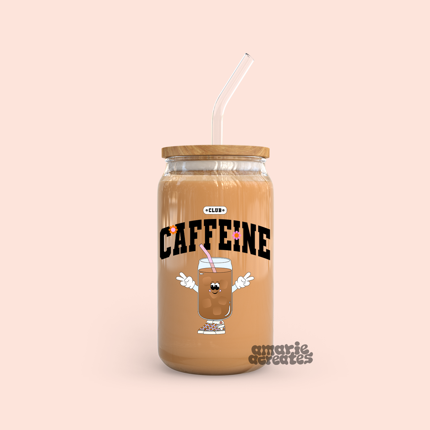 Caffeine Club Glass Cup