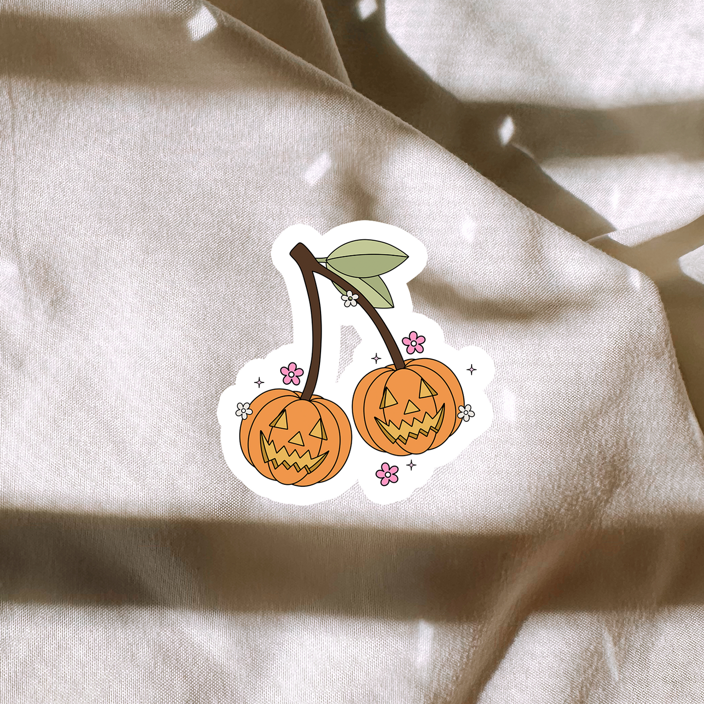 Cherry Jack O'Lantern Sticker