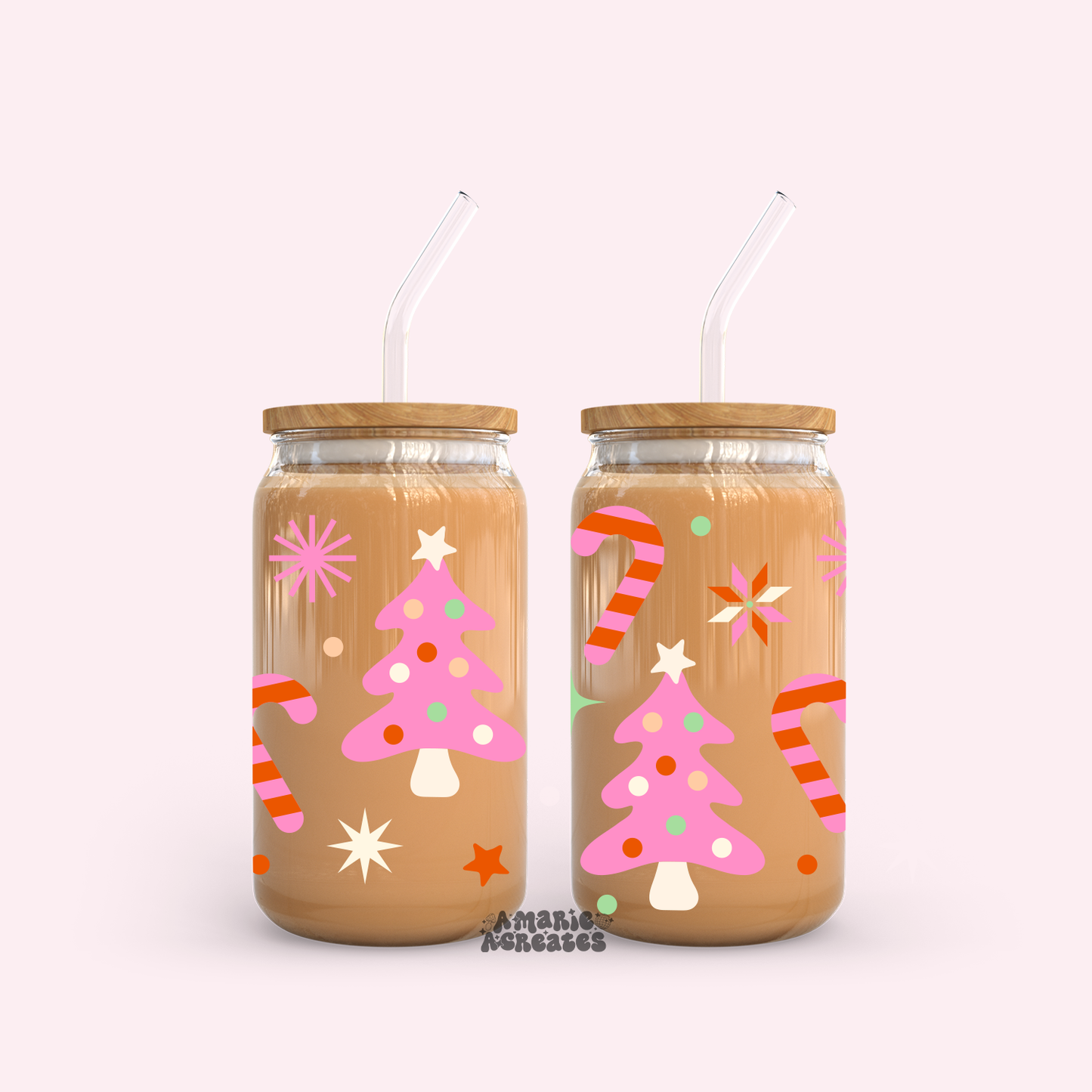 Christmas Cuties Glass Cup