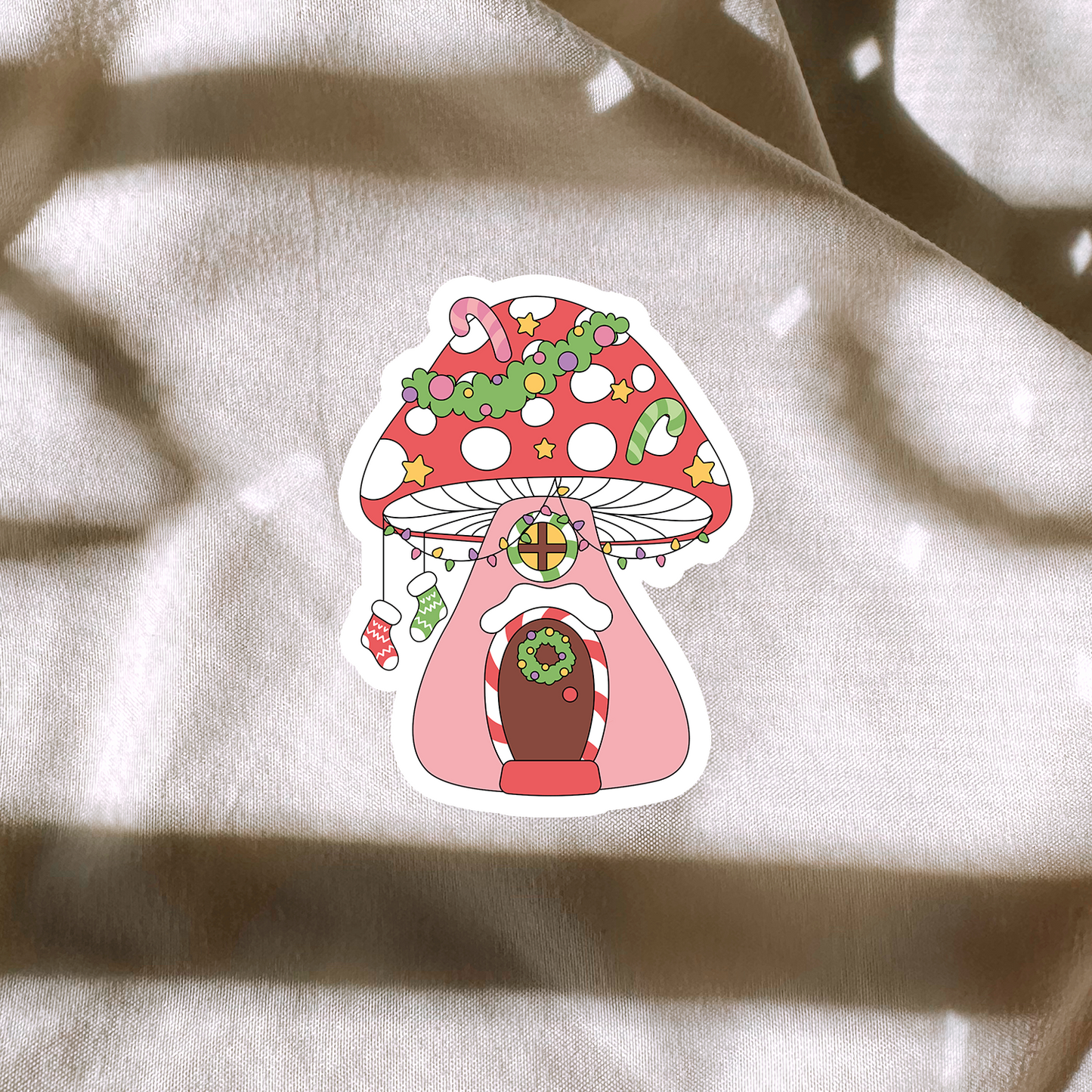 Christmas Mushroom Sticker